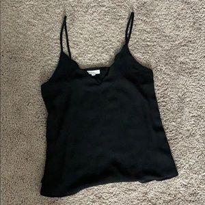 Black sleeveless top